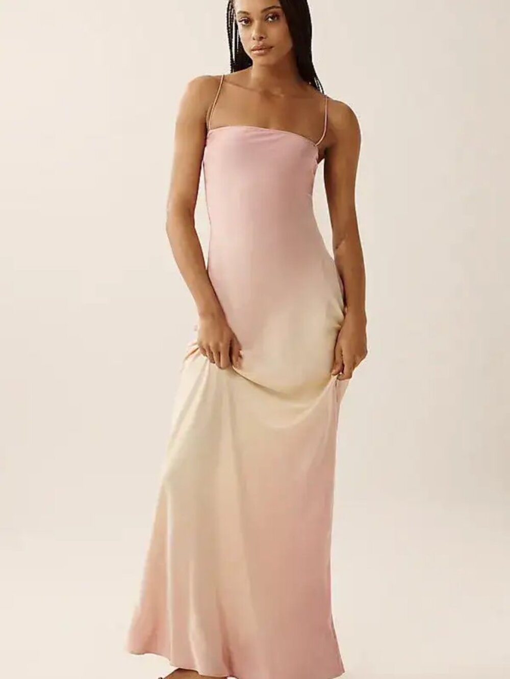 Anthropologie Satin Slip Dress